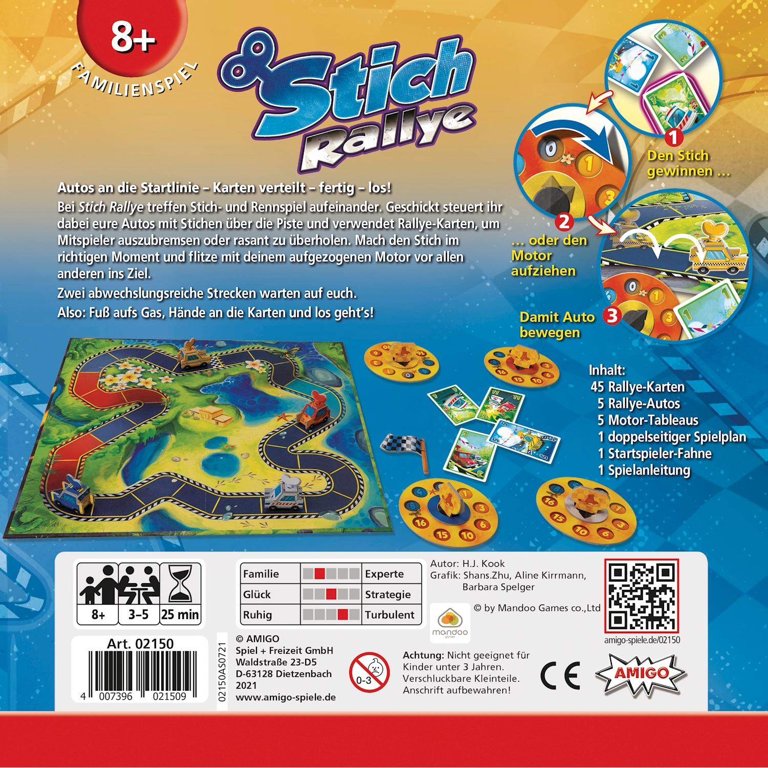 Thumbnail - Amigo Stich Rally, d ab 8 Jahren, 3-5 Spieler, Stich- und Rennspiel (Deutsch)