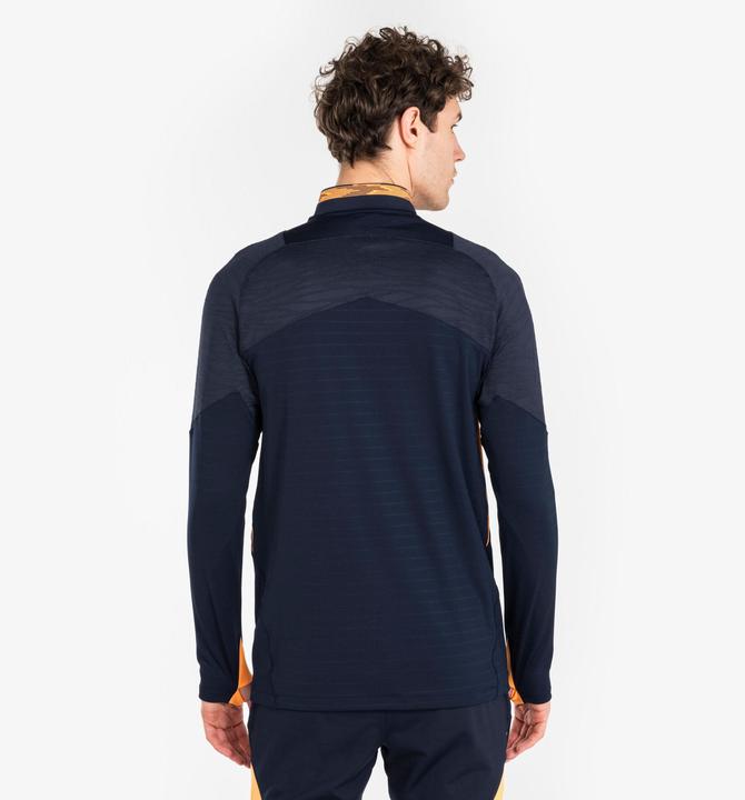 Immagine prodotto Kipsta Calcio donna/uomo 1/2 Zip - CLR blu navy/arancio (XS)