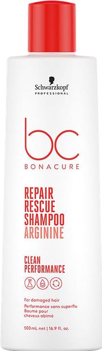 Produktbild Schwarzkopf Bonacure Repair Rescue Shampoo Arginine 500 Ml (500 ml, Flüssiges Shampoo)