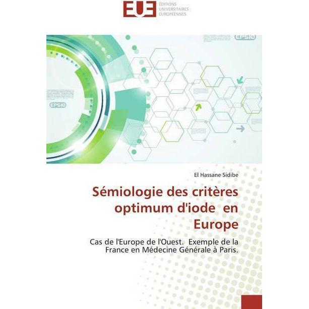 Sémiologie des critères optimum d'iode en Europe, Fachbücher von El Hassane Sidibé