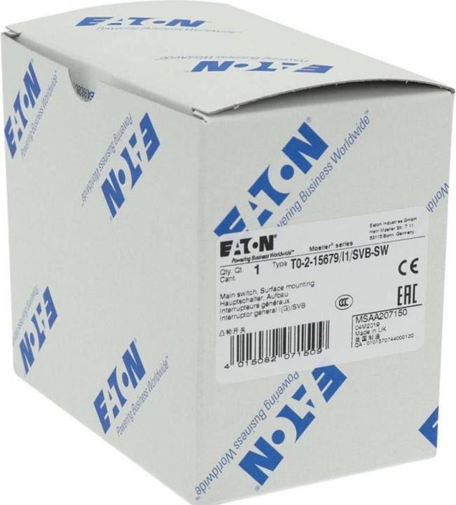 Produktbild Eaton Main switch, 3-pole + 1 NO, 20 A, 90 °,e