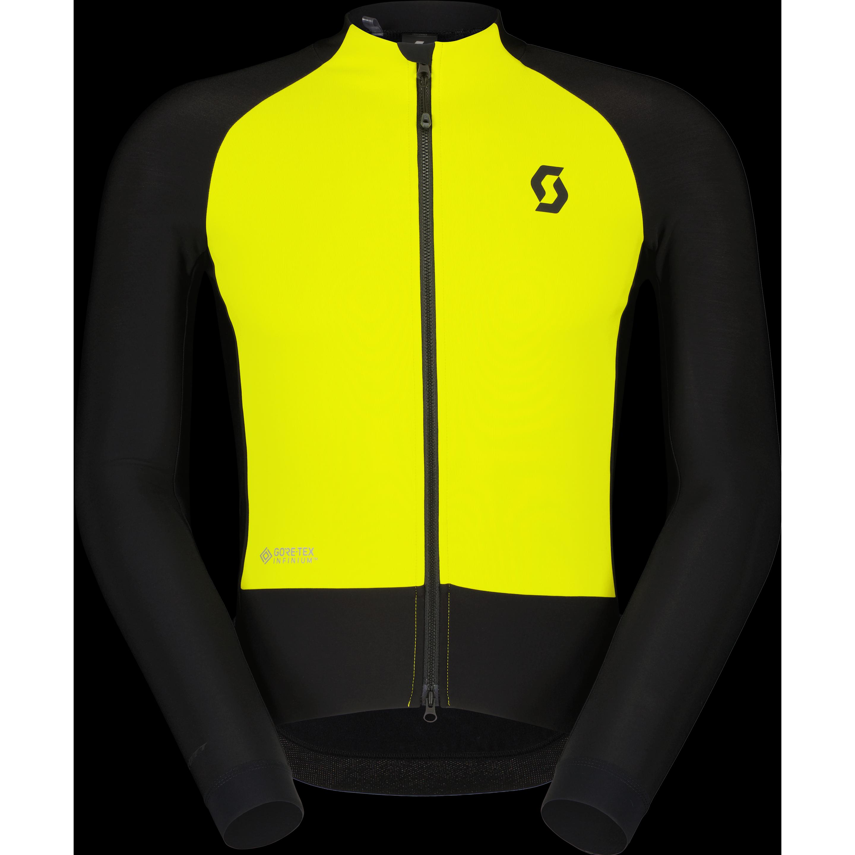 Scott Sports, Herren, Velojacke, RC Pro Warm Hybrid GTX Windstopper Jacket (M), Schwarz, Gelb, M