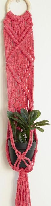Actual product image Hoooked Craft set macramé flower hanging basket Bali coral