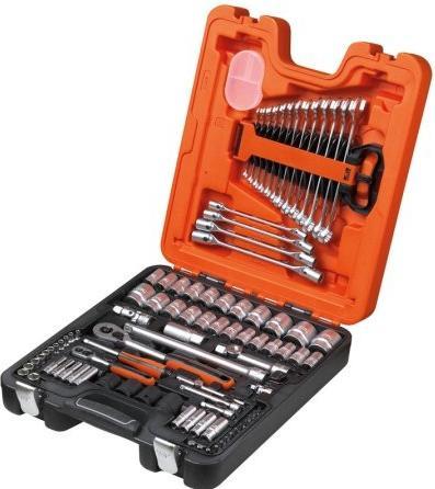Produktbild Bahco 1/4"- und 1/2"-Steckschlüssel-Satz inklusive Ring-Maulschlüsseln - 92-teilig