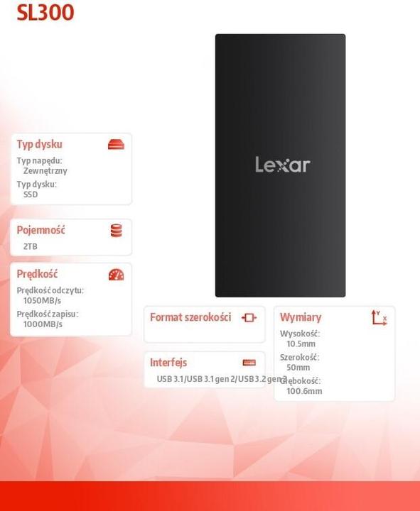 Actual product image Lexar SL300 (2 TB)