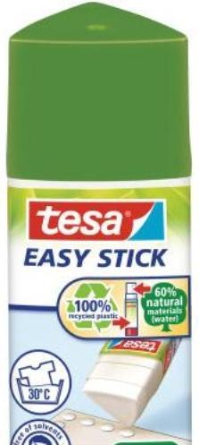 Produktbild tesa EASY STICK Klebestift ecoLogo, dreieckig, geruchsneutraler Klebstick für Papier / Pappe