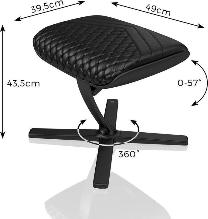 Image du produit noblechairs Repose-pieds en cuir véritable