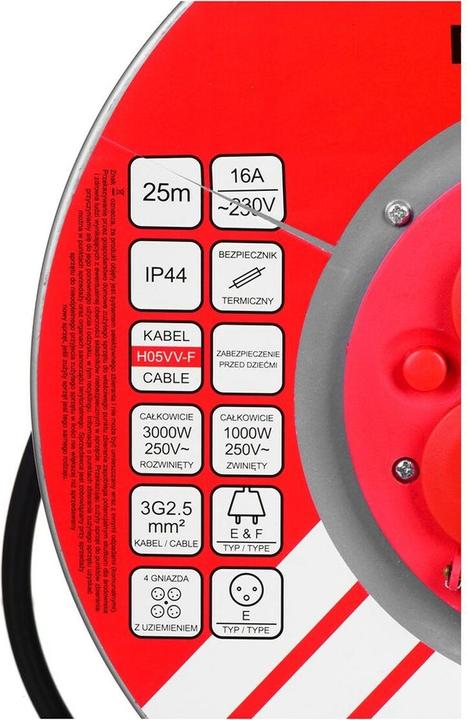 Actual product image Vertex Extension drum (25 m, 2.50 mm²)