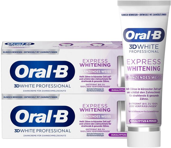 Oral-B 3D White Express Glänzendes Weiss 2x75ml (75 ml)