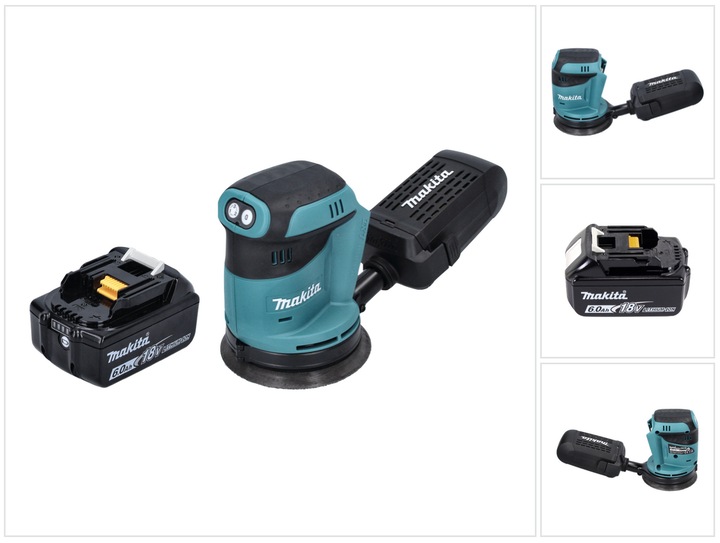 Productafbeelding Makita DBO 180 G1 Accu excentrische schuurmachine 18 V 125 mm + 1x oplaadbare accu 6,0 Ah - zonder oplader (Excentrische schuurmachine)