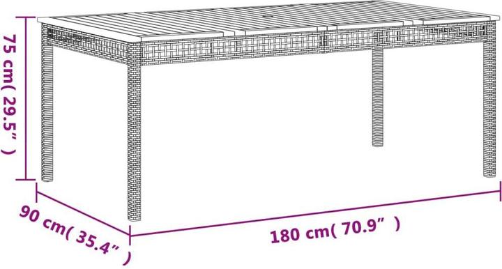 Actual product image vidaXL Garden table (90 cm)