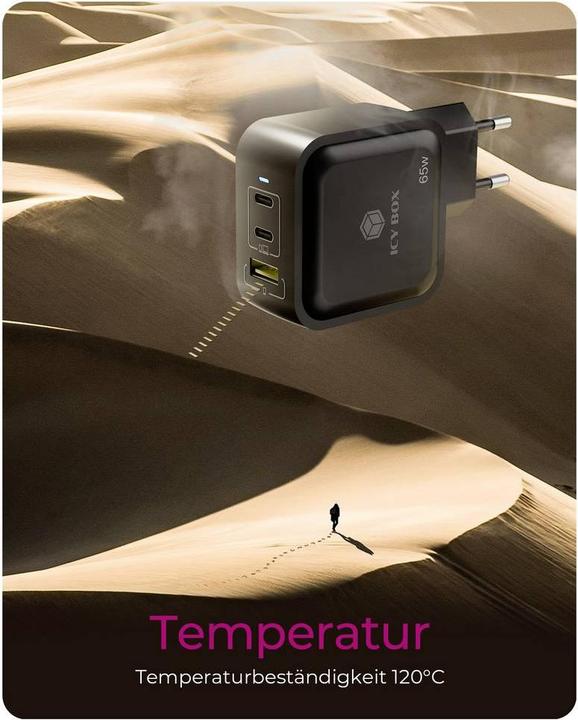 Produktbild Icy Box IB-PS1030-PD (65 W, 3 Ports)