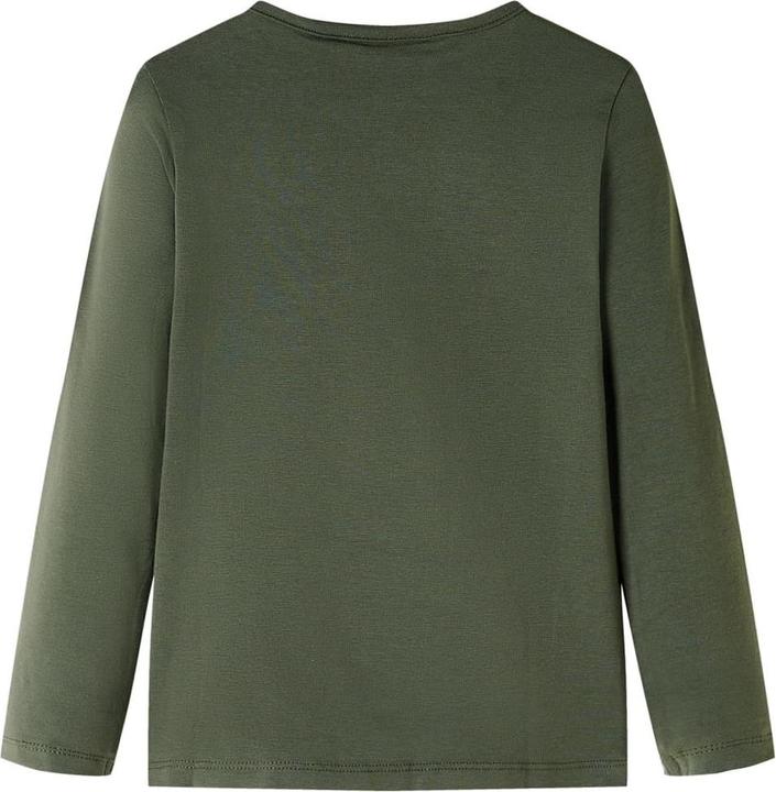 Produktbild vidaXL Kinder-Langarmshirt Khaki 128,Material: 95 % Baumwolle. 5