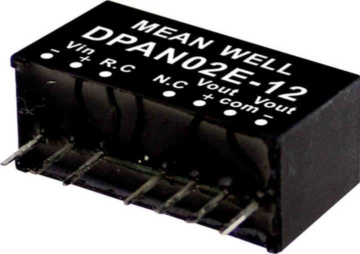 Image du produit MeanWell Modules de conversion DC/DC série DPAN02 SIP/SIL8 Case Dual Output 1 régulé