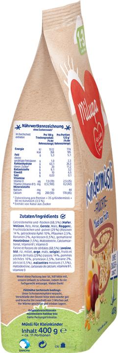 Actual product image Milupa Kids muesli fruits (400 g)