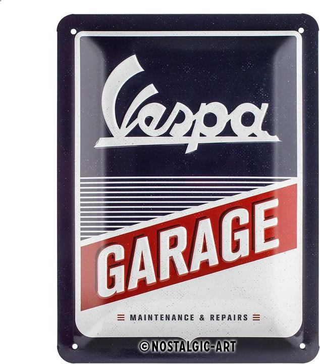 Actual product image Nostalgic-Art Merchandising Vespa garage sign 15 x 20 cm, metal
