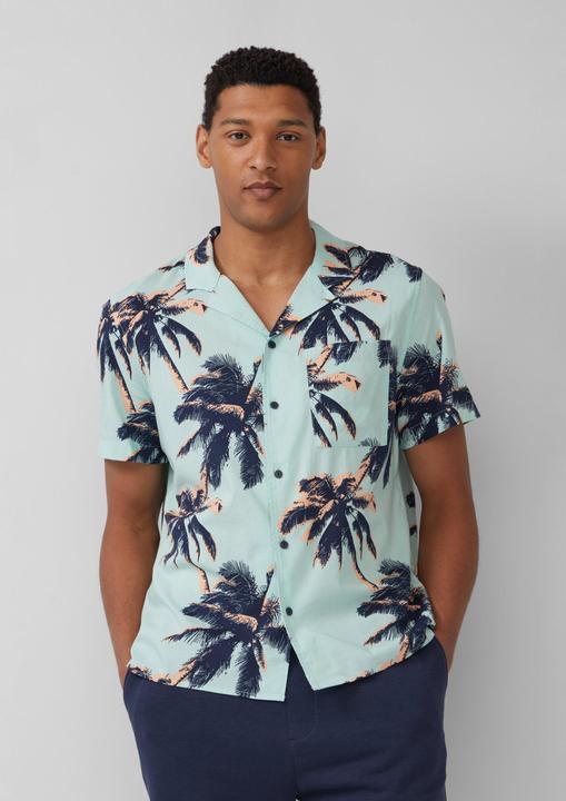 Produktbild S.Oliver Hemd Resort Fit: Kurzarmhemd aus Viskosemix (M)