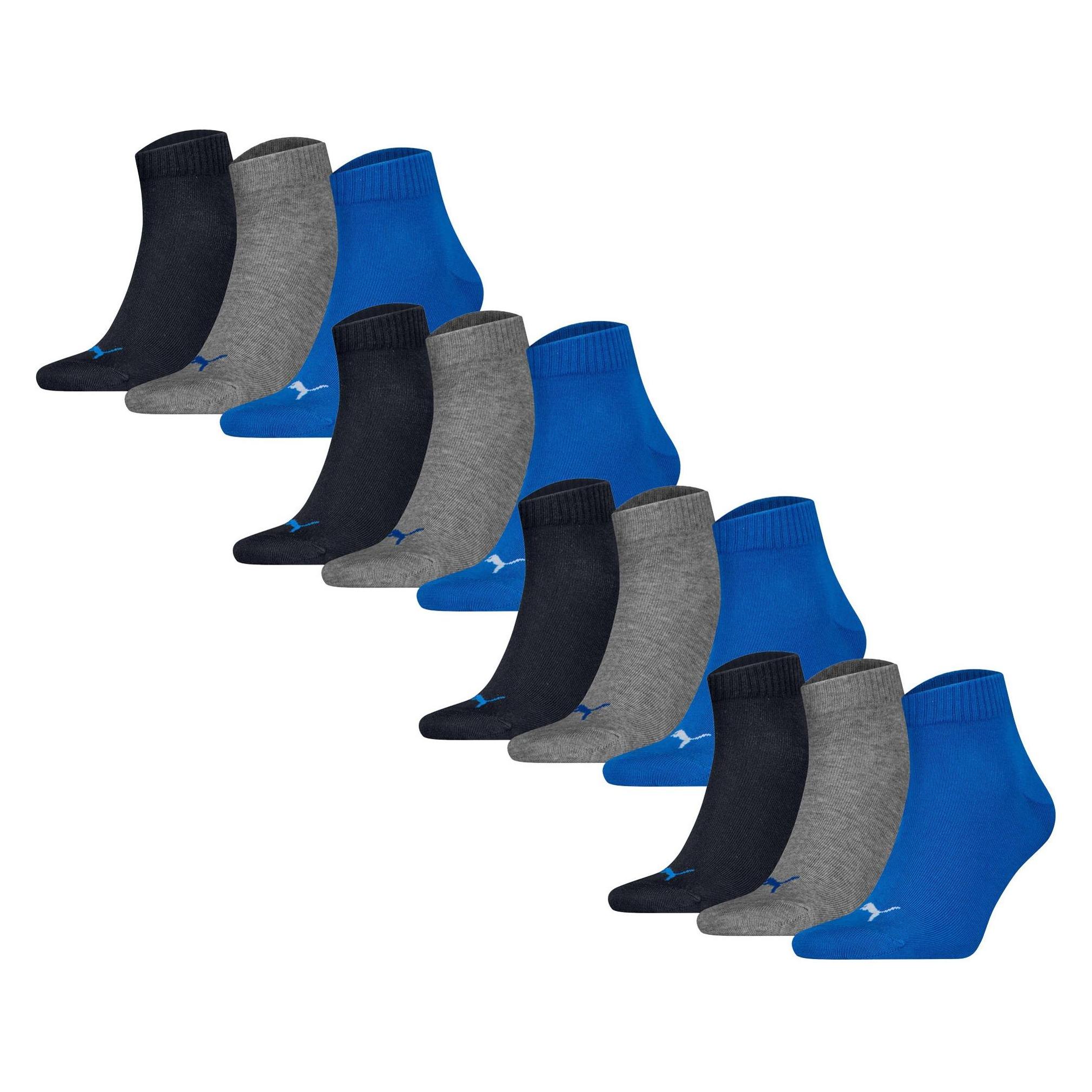 Puma, Unisex, Socken, Quarter Plain 12P, Mehrfarbig, (12er Pack, 35 - 38)