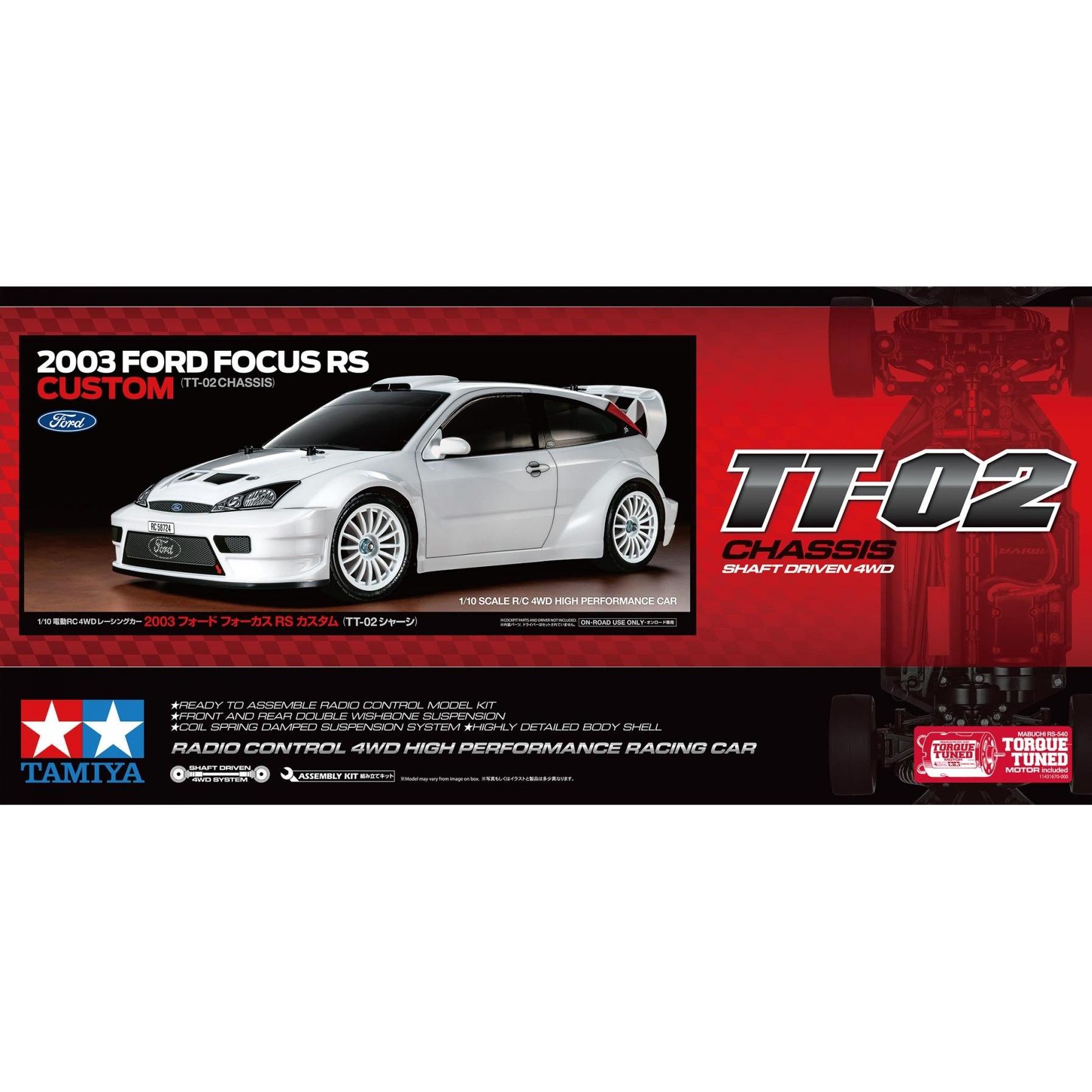 Thumbnail - Tamiya 1:10 RC Ford Focus RS Custom TT-02 (Kit)