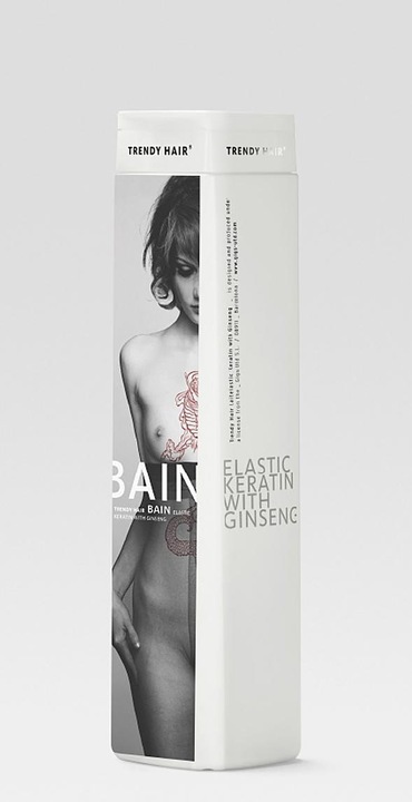 Actual product image Trendy Hair BAIN ELASTIC KERATIN with ginseng 1000 ml (1000 ml)