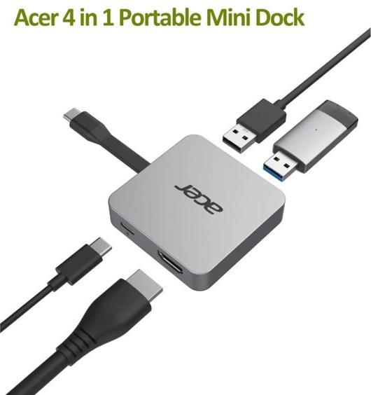 Actual product image Acer 4-in-1 USB Type-C Mini Dock (USB-C, 4 ports)
