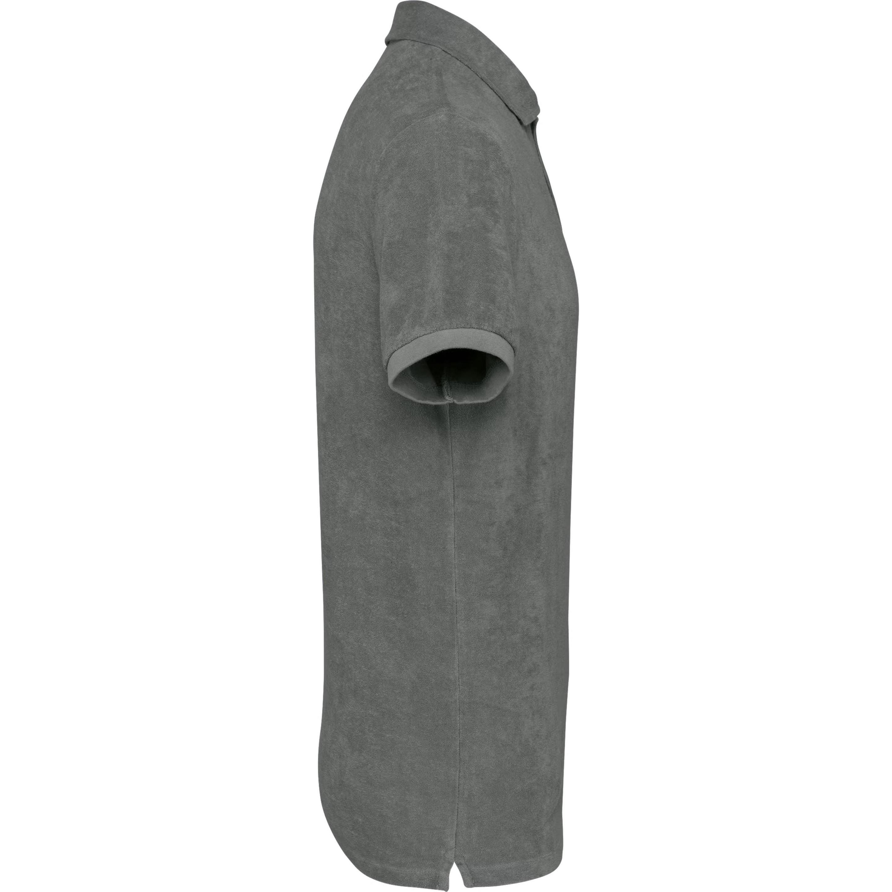 Native Spirit, Herren, Shirt, Umweltfreundliches Poloshirt aus Frottee, Grau, (XL)