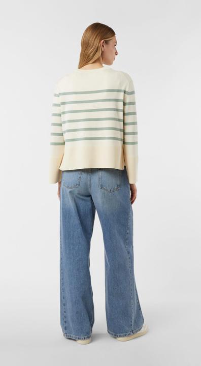 Produktbild Comma Strickpullover Moderner Strickpullover mit Kimono-Ärmeln und platzierten Streifen (40)