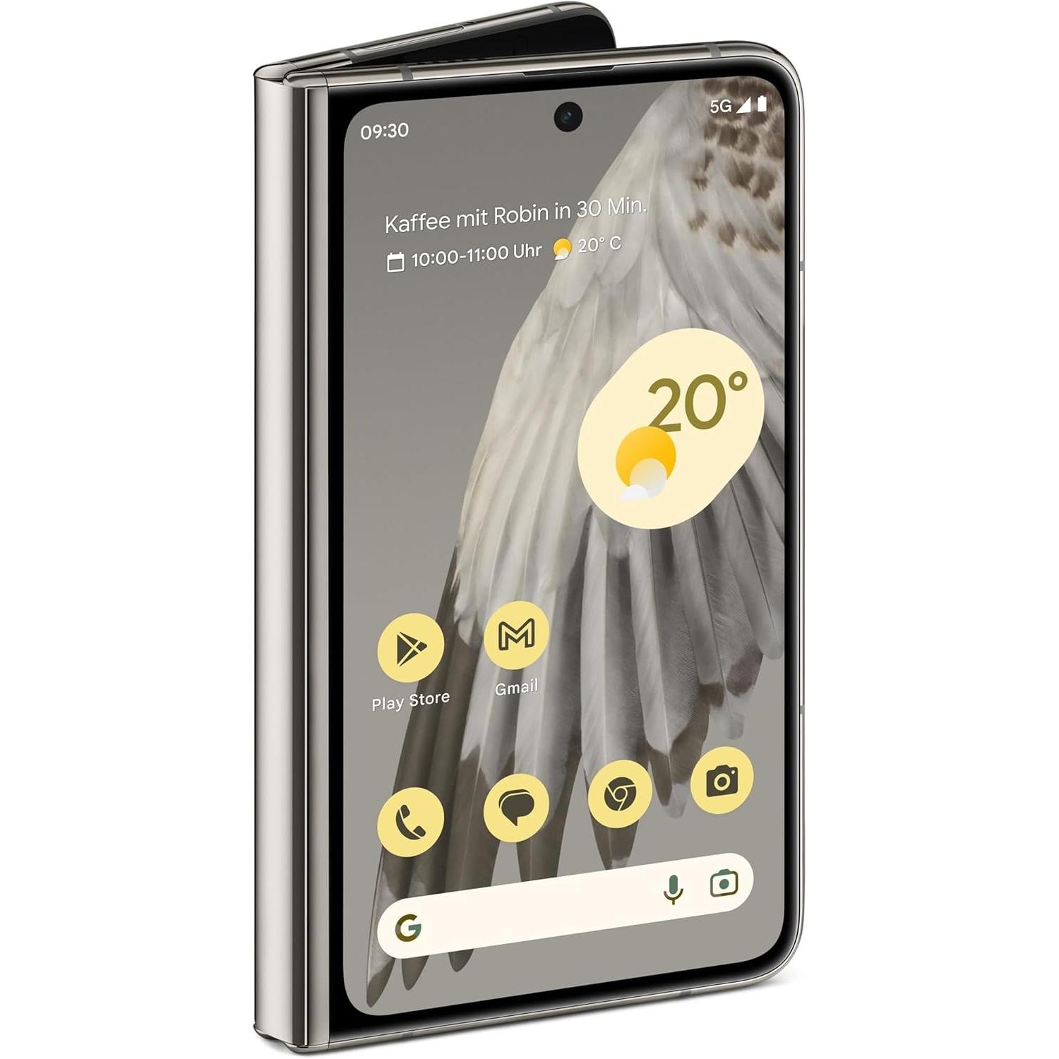 Google Pixel Fold 256 GB 5G Porcelain EU (256 GB, Beige, Porzellanweiss, 7.60", Dual SIM, 5G), Smart