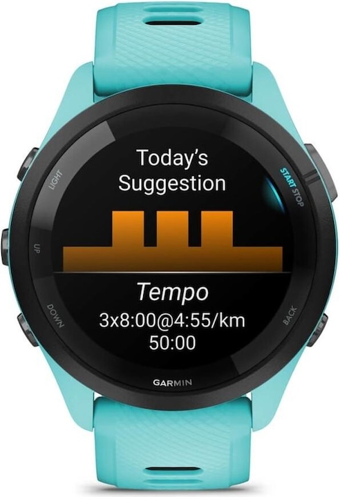 Immagine prodotto Garmin 010-02810-12 Forerunner 265 Music, Aqua (46 mm)