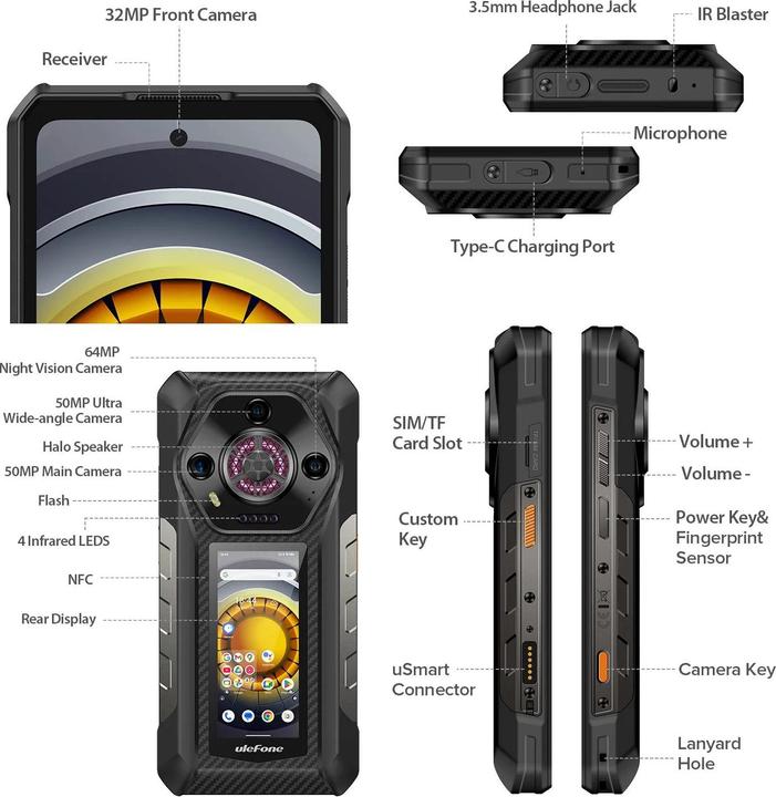 Produktbild Ulefone Armor 30 Pro (512 GB, Magic Black, 6.95", Dual SIM, 5G)