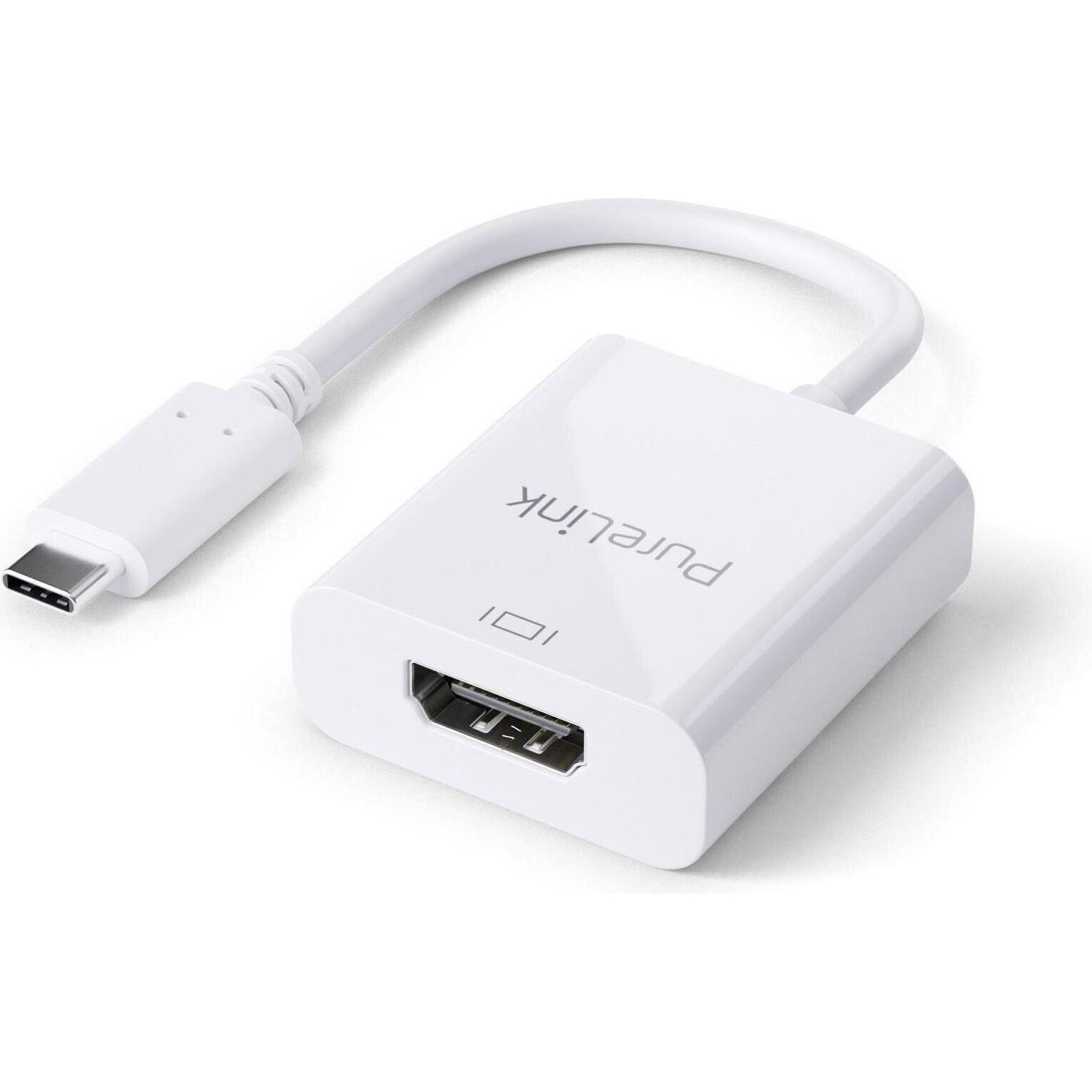 Purelink USB Typ-C zu (HDMI, 18.60 cm), Data + Video Adapter, Weiss