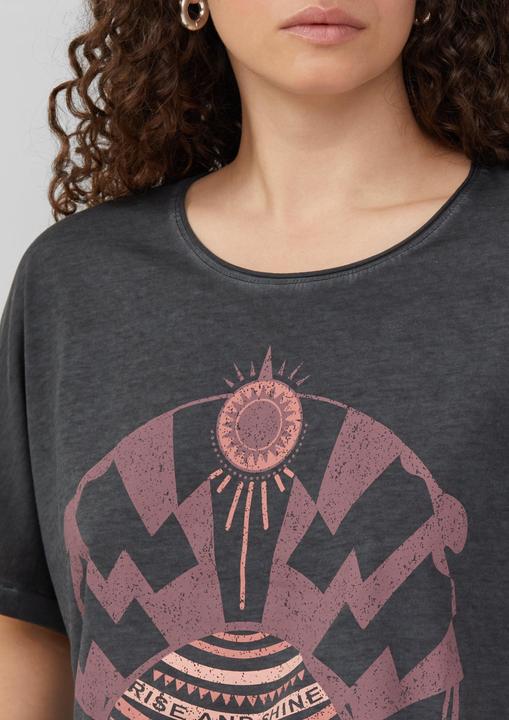 Actual product image S.Oliver T-Shirt Gewaschenes T-Shirt mit Frontprint (54)