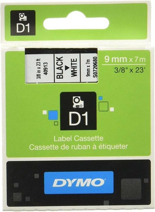 Actual product image Dymo taśma S0720680 (black on white) type D1 (0.90 cm, Black, White)
