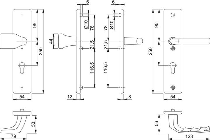 Actual product image Hoppe Protective fitting F4 (Door handle)