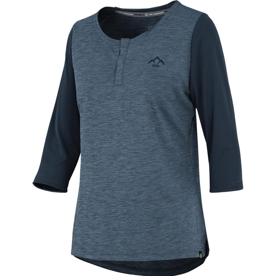 iXS, Damen, Velotrikot, Women"s Carve X 3/4 Henley (42), Blau, 42