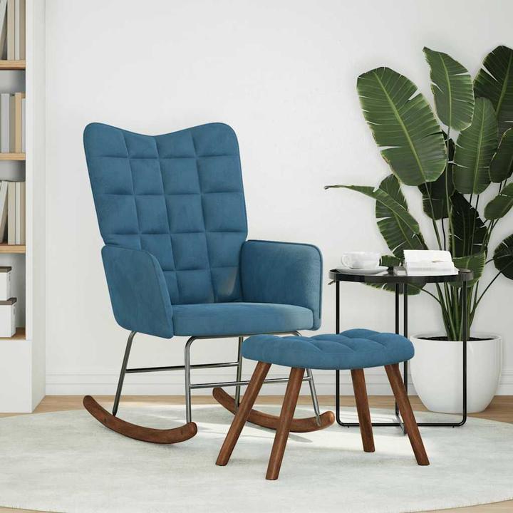 Produktbild vidaXL Schaukelstuhl mit Hocker