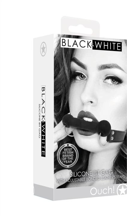Actual product image Ouch! Silicone Bit Gag - With Adjustable Bonded Leather Straps