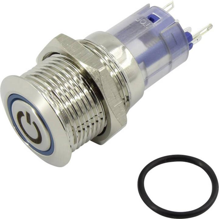Actual product image Tru Components 702464 LAS2-GQF-11E/G/12V/N Vandalism-protected push button