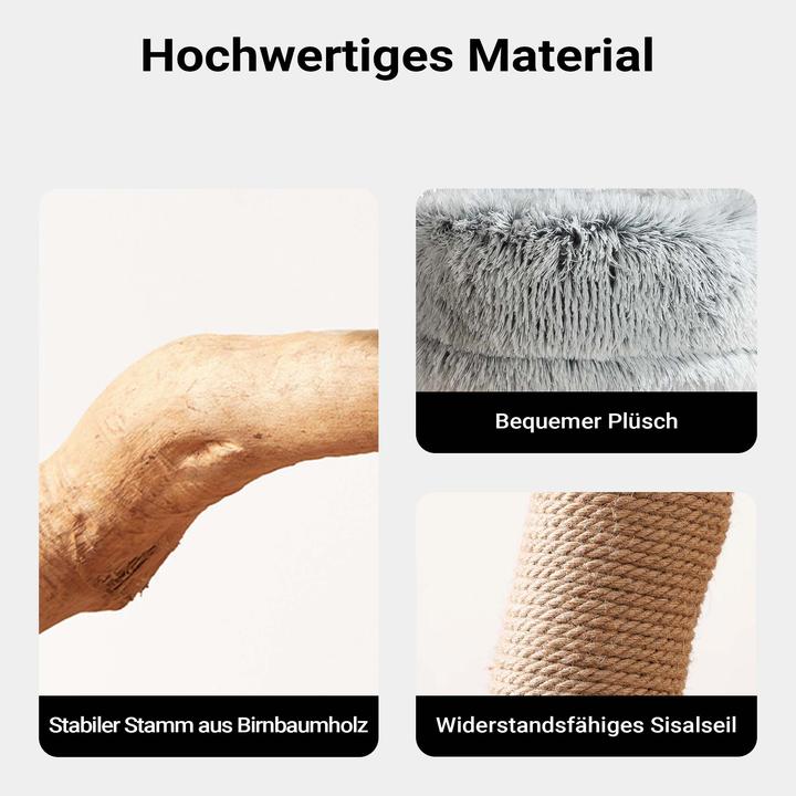 Produktbild Fudajo Designer-Kratzbaum (80 cm, Grau, Creme)