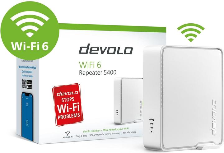 Productafbeelding Devolo WiFi 6 Repeater 5400 (4804 Mbit/s, 574 Mbit/s)