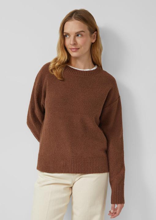 Produktbild s.Oliver Strickpullover Pullover aus Bouclé im Relaxed Fit (48)