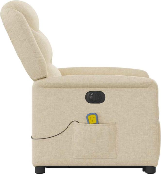 Immagine prodotto vidaXL Poltrona massaggiante elettrica con ausilio stand-up in tessuto crema