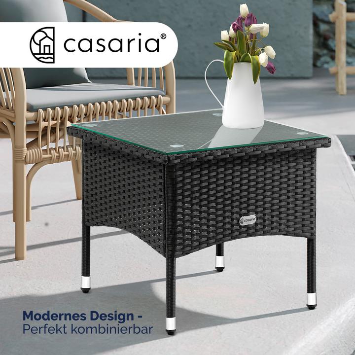 Image du produit Casaria Table de jardin en poly rotin