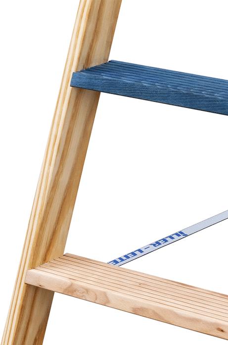 Produktbild Geis&Knob Bockleiter aus Buche - mit tiefen Stufen (Stehleiter, 181 cm)