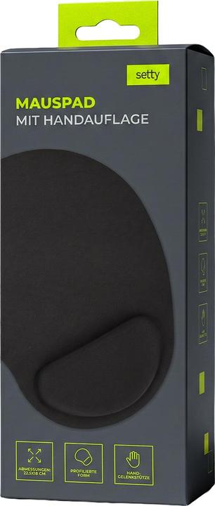 Produktbild Setty Mouse pad with a wrist support black R Home Office