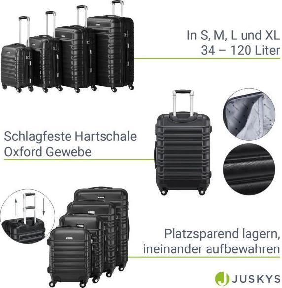 Actual product image Juskys Rome hard case set (120 l)