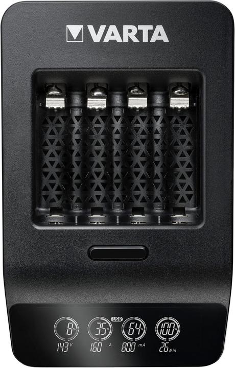 Varta LCD Smart Charger+ (1 Stk., AA, 2100 mAh, Ladegerät inkl. Akku)