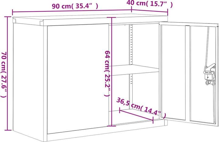Immagine prodotto vidaXL Bakarne (90 x 40 x 70 cm)