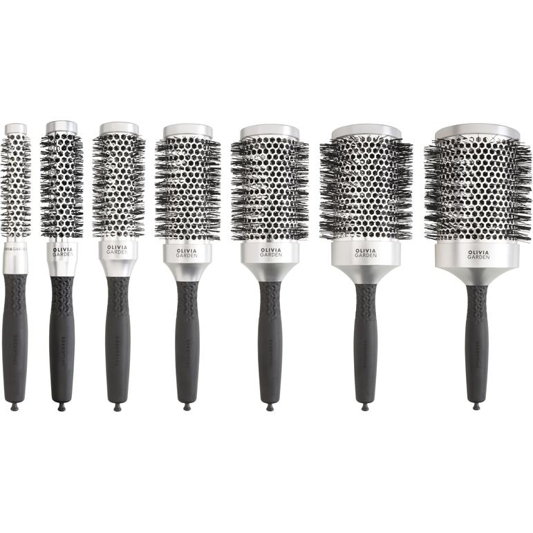Thumbnail - Olivia Garden, Haarbürste + Kamm, Essential Blowout Classic silver 35 mm Ø