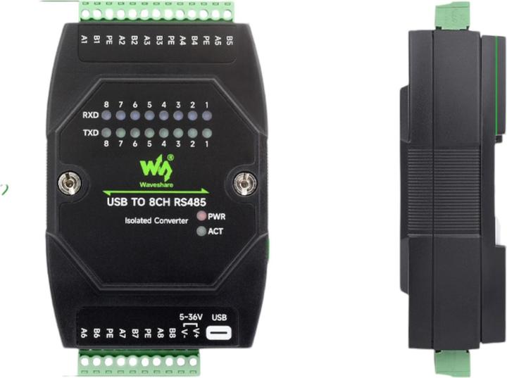 Produktbild WaveShare USB auf 8-Kanal RS485 Konverter